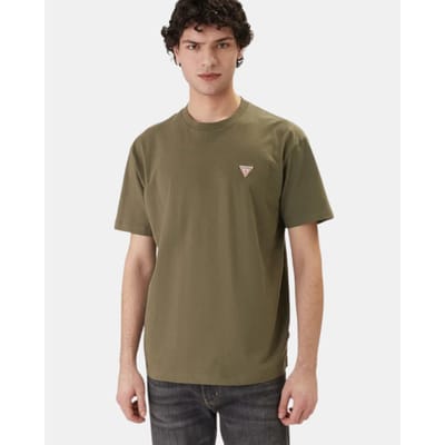 Guess Jeans Mini Triangle T-shirt Met Korte Mouwen Groen,Bruin 2XL Man