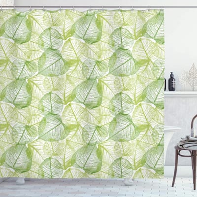 ABAKUHAUS Douchegordijn – Lime Green Apple – 175×200 cm – Digitaal bedrukt