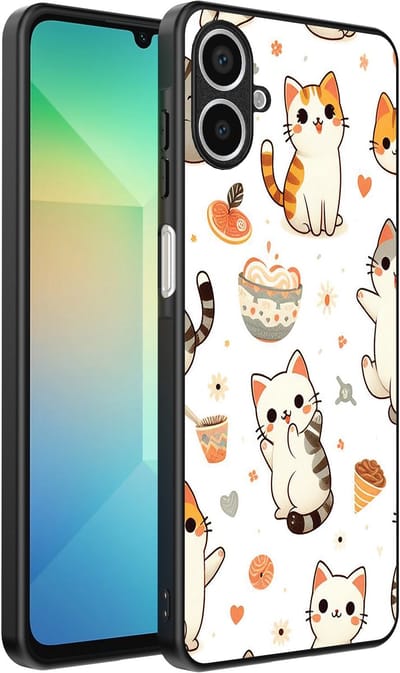 Smartphonica Telefoonhoesje Geschikt voor Samsung Galaxy A06 met katten opdruk - TPU backcover case cat design geschikt voor Samsung Galaxy A06