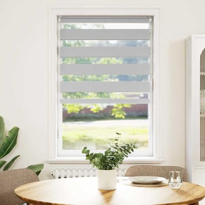 vidaXL - Zebra - rolgordijn - 90x100 - cm - stofbreedte - 85,9 - cm - lichtgrijs