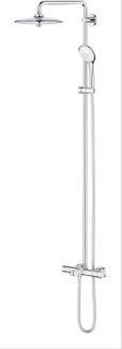GROHE Euphoria Regendoucheset Opbouw - badkraan - hoofddouche 26cm - massage handdouche rond - chroom