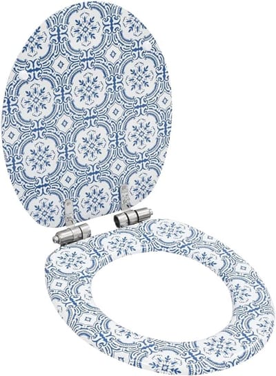 Toiletbril - WC Deksel - Badkamer Vernieuwen - Soft-close Functie - 45x36x5 cm - Meerkleurig
