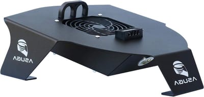 Zwart geanodiseerde aluminium helmdroger ASUGA EVO met ionisator en helmtas, zwart