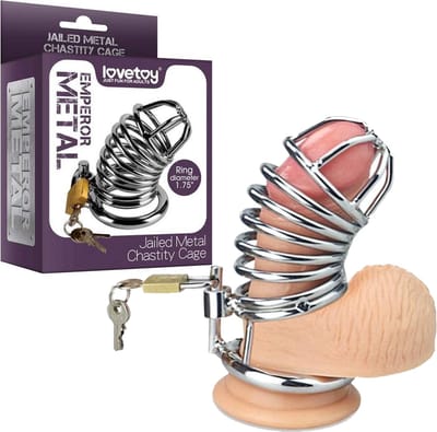 Jailed Metal Chastity Cage