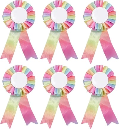 6 Stuks Hobby Paard Accessoires, Paard Dust Rosettes, Toernooien Strik en Sportevenementen Accessoires voor Talent Shows