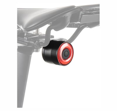 Wieport Fiets Achterlicht met Remsensor - voor Zadel & Zadelpen - USB C oplaadbaar - Zwart