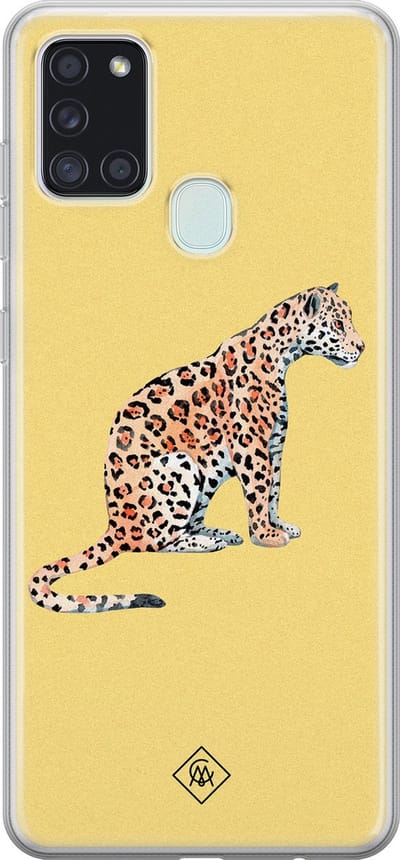 Casimoda® hoesje - Geschikt voor Samsung A21s - Leo Wild - Backcover - Siliconen/TPU - Mint