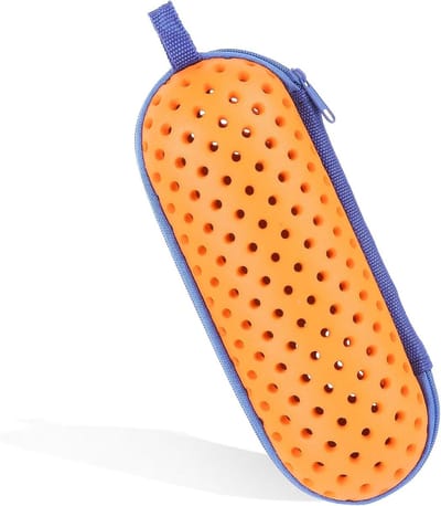 Zwembril etui - Brillenkoker hardcase - Watersport opslag - Met ritssluiting - 18.5 cm - Oranje