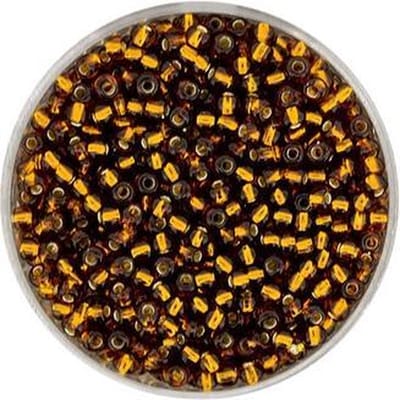9270-4 Rocailles topaz zilveren kern 2.6mm