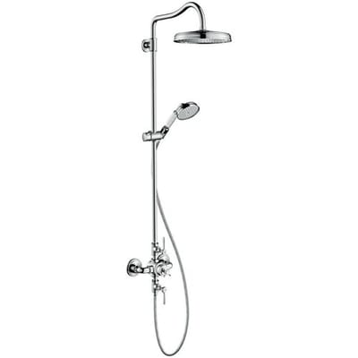 AXOR Montreux Showerpipe with thermostat and 1jet overhead shower 16572000