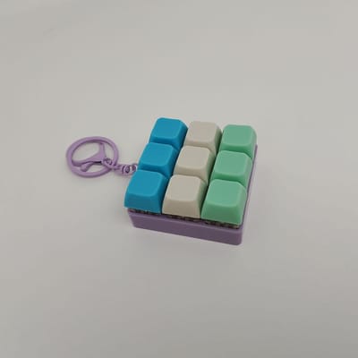 Porte-clés Clavier Anti-Stress - Jouet Fidget avec Effets Sonores, Parfait pour Cadeaux et Faveurs de Fête, Violet blue