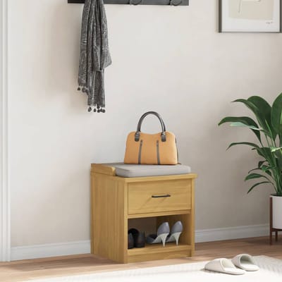 vidaXL - Gangbankje - SANDNES - 45x40x50 - cm - massief - grenenhout