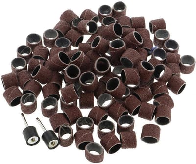 Schuurhulzen Set - Schuurbanden Rol - Nagelstyling Toepassen - Cilindrische Polijstpad - 100 Stuks - Bruin