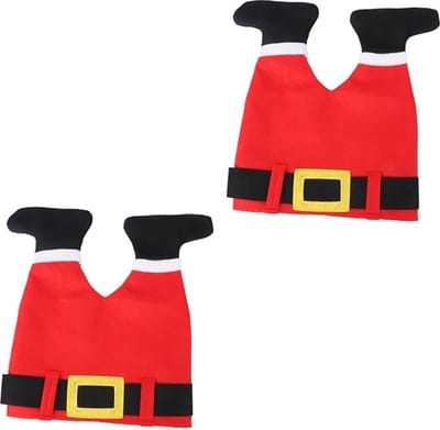 Kerstmutsen kerstmuts volwassenen en kinderen 2-delig Kerstmuts Rode Broek Gekke hoeden voor volwassenen Kerstman Benen Muts Rode Outfit Winter Feestaccessoires Feesthoeden