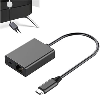 USB-C Ethernet-adapter 1000 Mbps met 100 W Opladen - Ideaal voor Streaming & Gaming