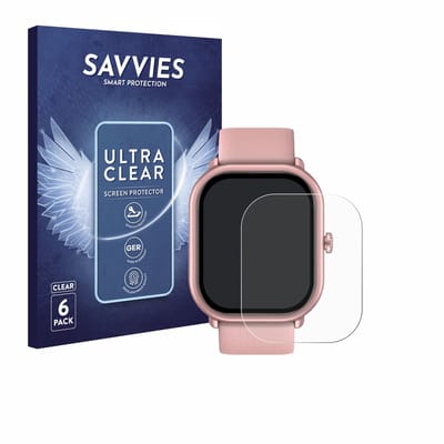 Savvies - Screenprotector voor Zeblaze GTS 3 Pro - Folie Beschermfolie transparant 6 Stuks