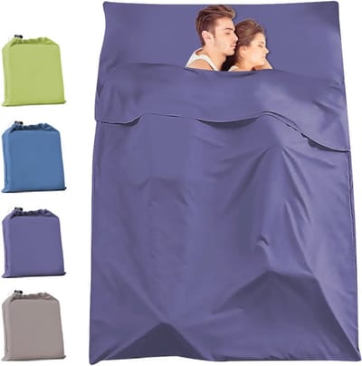 Lichtgewicht Reisslaapzak Liner - Compact Slaapzak Voering voor Camping en Reis (82,5 x 63 inch)