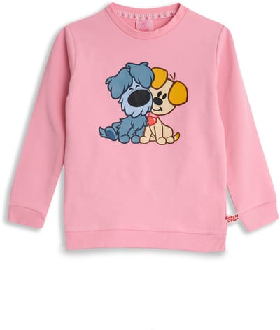 Woezel & Pip Sweater meisjes - Roos - Maat 74/80 - Meisjes trui
