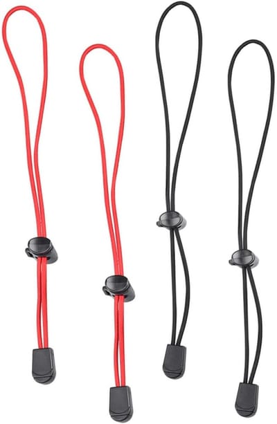 Banden Set - Bevestigingsbanden - Outdoor Activiteiten - Verstelbaar - 4 stuks - Zwart en Rood