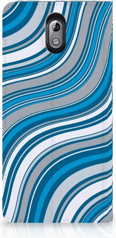Nokia 3.1 (2018) Hoesje met Magneet Waves Blue