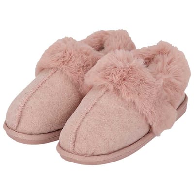 Morethansocks - Instap Sloffen Dames - Vilt - Roze - 37/38