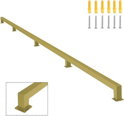 Trapleuning metaal - Muursteun leuning - Veilig traplopen - Sterk smeedijzer - 30cm tot 600cm - Zwart