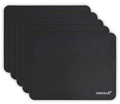 Ultradunne Muismat voor Kantoor - Antislip Rubber, 23 x 18 cm, 5 Stuks