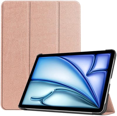Tablet Hoes Geschikt voor Apple iPad Air 11 (2024/2025) | Book Case met Standaard | Sleep/Wake | Kunstlederen Beschermhoes | Tri-fold | Roze