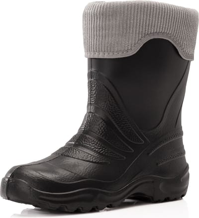 Ladeheid LA-LMG-861-Termix Dames Regenlaarzen - Rubber - Gevoerd - EVA - Waterdicht – Zwart/grijs – 22/23