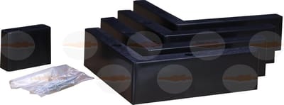Slaaploods.nl Boxspring Poten Hoek - 6 cm Hoog - Set van 4 stuks - Zwart