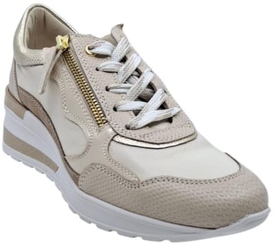 DL Sport 6999 Trevia Beige | Sneaker met sleehak