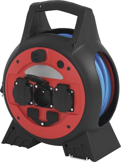 Kabelhaspel met LED-spot en 20 meter kabellengte - FRENCH-standaard