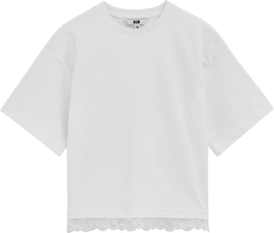 WE Fashion Meisjes T-shirt met kant