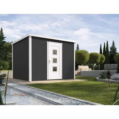 Weka Tuinhuis 413 - Antraciet/blanc - 244x250cm