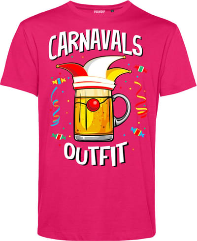 T-shirt kind Carnavals Outfit | Carnavalskleding kinderen | Carnaval Kostuum | Foute Party | Fuchsia | maat 68