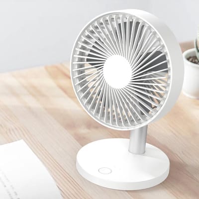 Draadloze ventilator | Zeer krachtig! | Ventilator | thuiswerken | tafelventilator | kamer ventilator | kantoor/bureau | kantoor ventilator | USB | accu | mobiele airco | aircooler