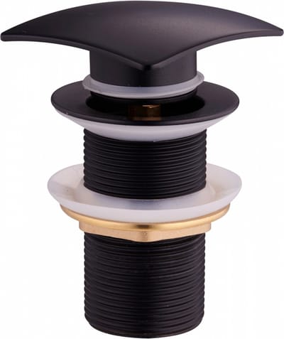 Mexen click-clack vierkante plug, zwart - 79916-70