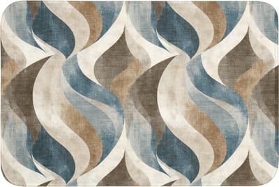 Badmat 90x60 cm - Antislip - Abstract - Golven - Kleurrijk - Badmatten voor badkamer - Badkamermat - Douchemat - Badkamer mat