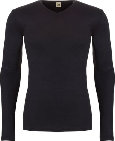 Ten Cate thermo t-shirt lange mouwen v-hals zwart voor Heren | Maat M