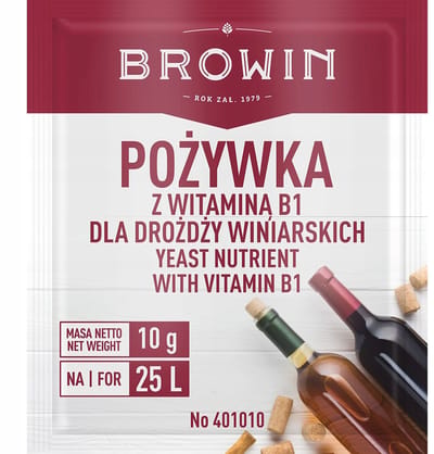 Browin S-Preparaten - Wijn Voedingsstof - Vitamine B1 - 10g - Fermentatiesteun