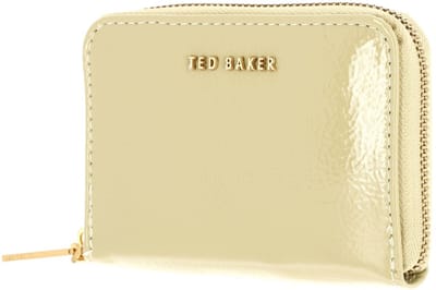 Ted Baker portemonnee Crinnie Crinkle Icon Small Zip Around Purse Yellow mosterdgeel