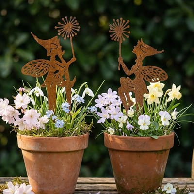 Tuindecoratie voor buiten, weerbestendig, decoratie, tuinsteker, accessoires, roest, tuinsteker, decoratie, tuinfiguren, tuinaccessoires, metaal, tuindecoratie, roestdecoratie