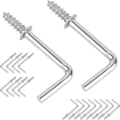 32mm L Haakschroeven, Kleine Schroefhaken, Draad Haak voor Muur en Plafond, Perfect voor Planten en Decoraties, Verpakking van 20 Stuks