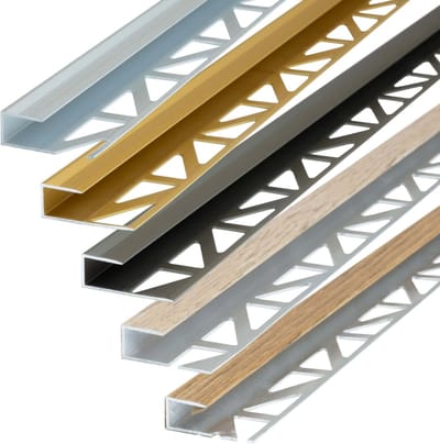 Overgangsprofiel eindprofiel 100 cm voor 8 mm dekdikte - Aluminium Goud