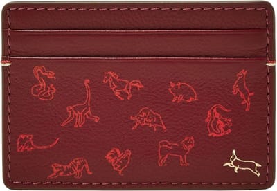 FOSSIL Kaarthouder Steven Card Case Red Velvet Wijnrood
