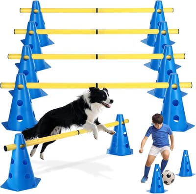 Honden Behendigheid Set - Hondentraining Obstakels - Sport & Spel - Veelzijdig Trainingsmateriaal - 43 x 27 x 15 cm