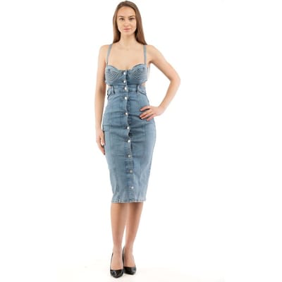 Moschino Meerkleurige Katoenen Casual Jurk
