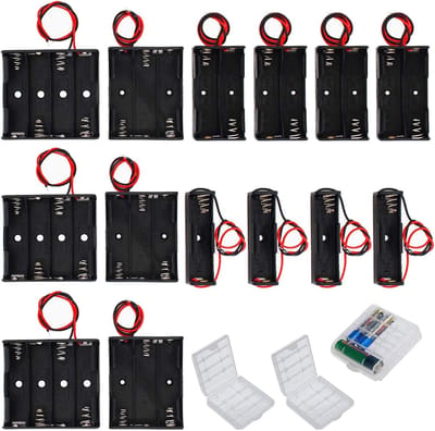 Batterijhouders Set - Opbergdozen Batterijen - Batterijen Organiseren - Meerdere Maten - 14 Stuks - Transparant