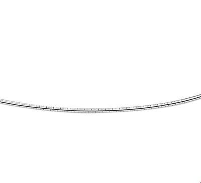 The Jewelry Collection Ketting Omega Rond 1,25 mm - Zilver