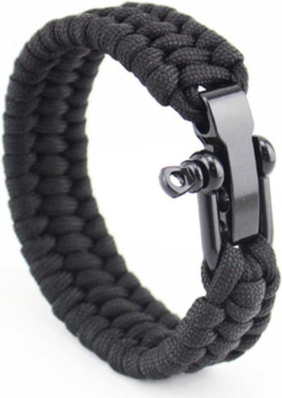 Wilderbourgh Paracord Heren armband - 23 cm - Zwart